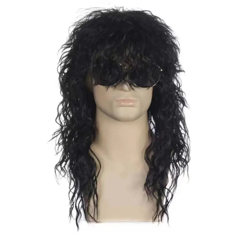 Long shaggy rocker wig shown on a mannequin