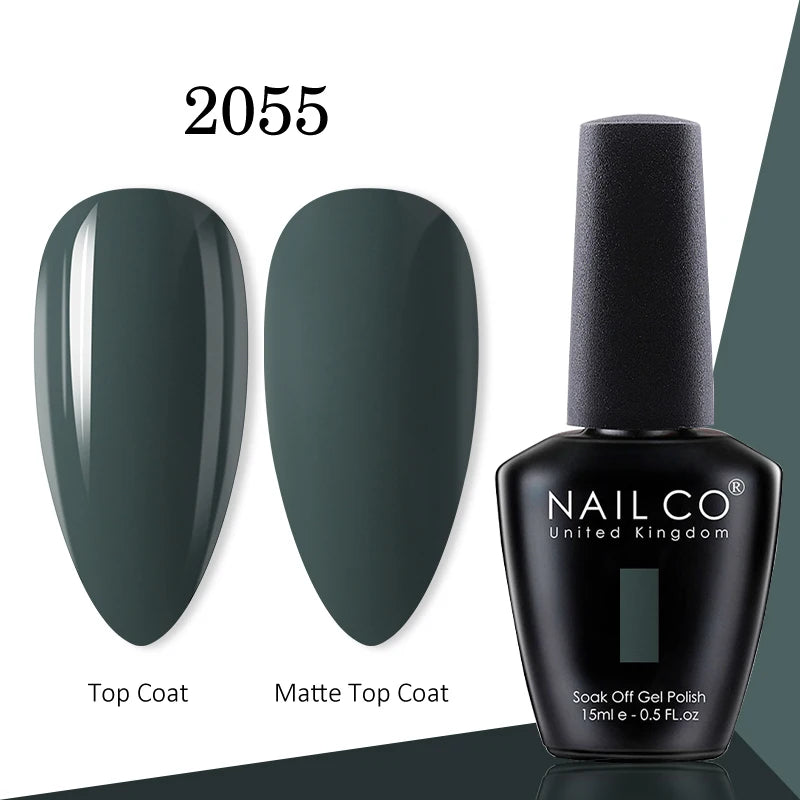 NAILCO gel polish bottle with numbered color samples