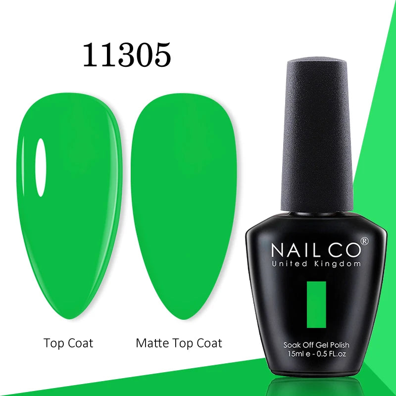 NAILCO gel polish bottle with numbered color samples