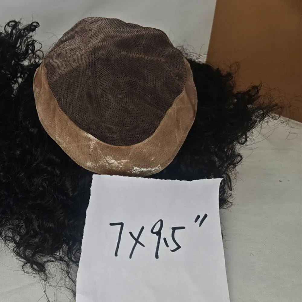 Hair toupees with base construction and coverage details