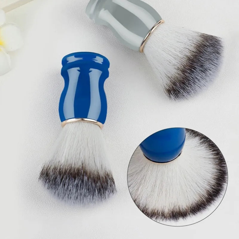 Shaving brush showing handle and bristles
