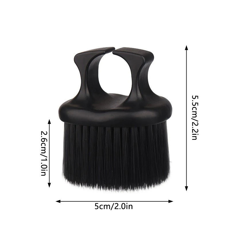 Palm grooming brush with dimensions