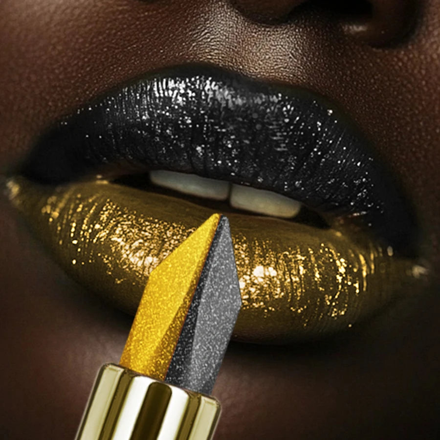24K Liquid Gold Dual-Tone Metallic Lipstick