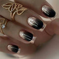 Decorative nail designs shown on hands