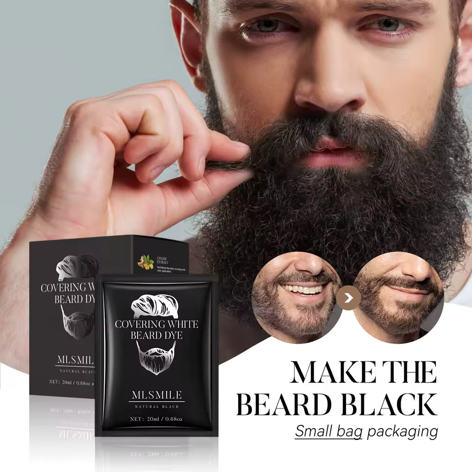 MLSMILE Men's Plant-Based Beard Dye Cream
