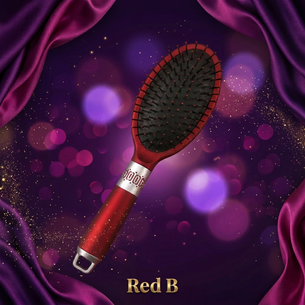 Anti-Frizz Cushion Hair Brush for Detangling and Styling | 3 Sizes for Short to Long Hair | Red, Green, Gold Luxury Colors