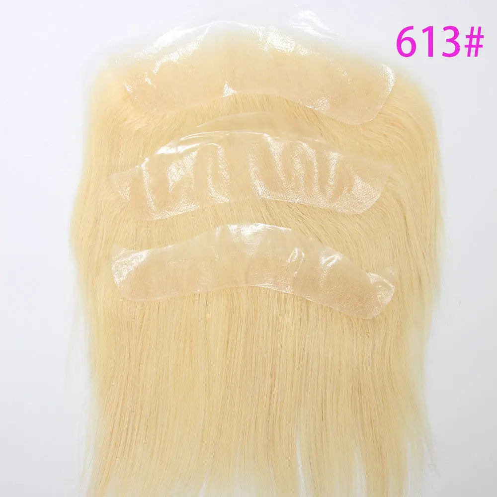 Frontal hairpiece color with visible base sections