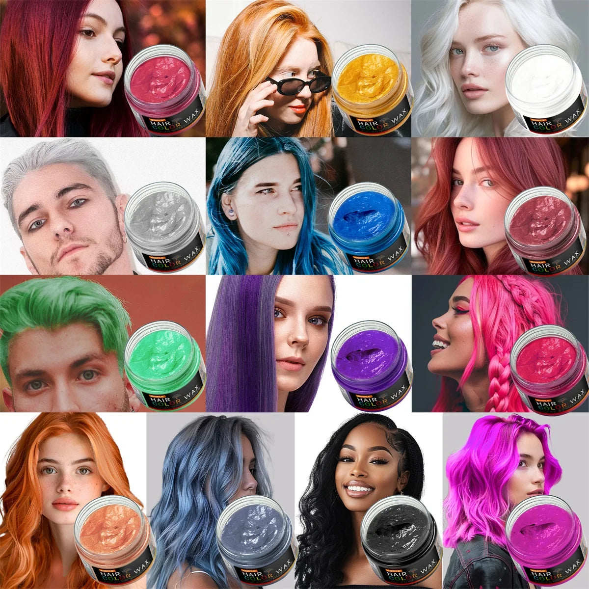 Instant Washable Hair Color Wax Mud