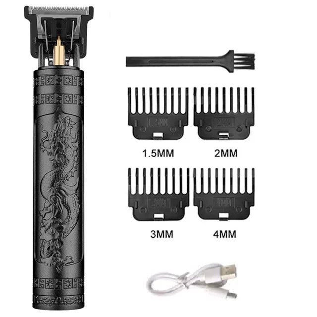 Hair trimmer and clipper kit with guide combs and accessories