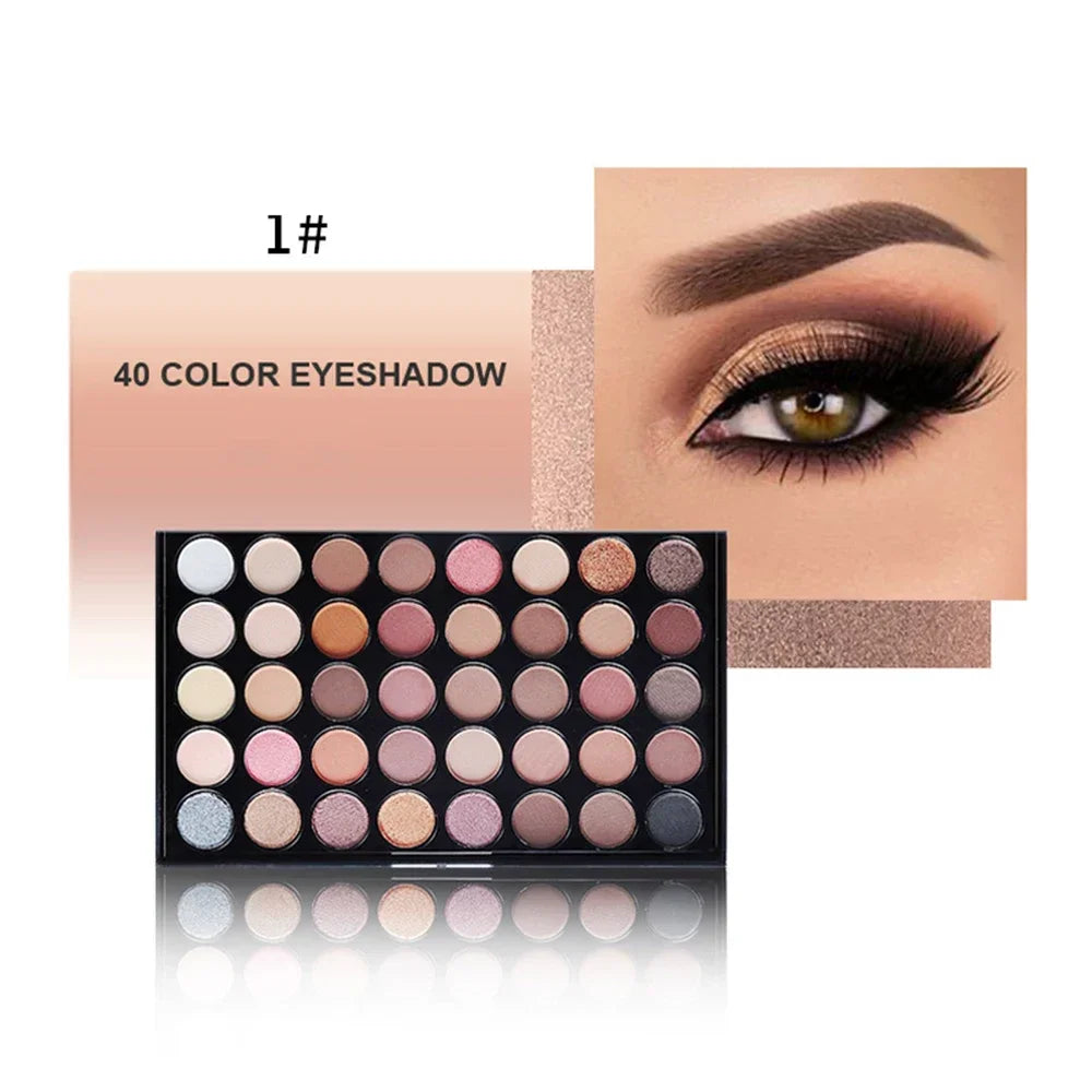 Eyeshadow palette with matching eye makeup example