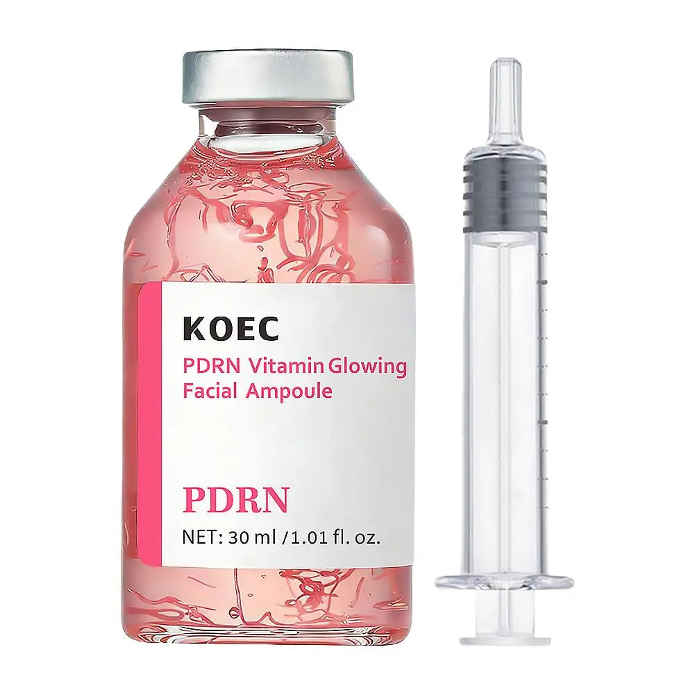 Facial ampoule bottles with applicator and product information