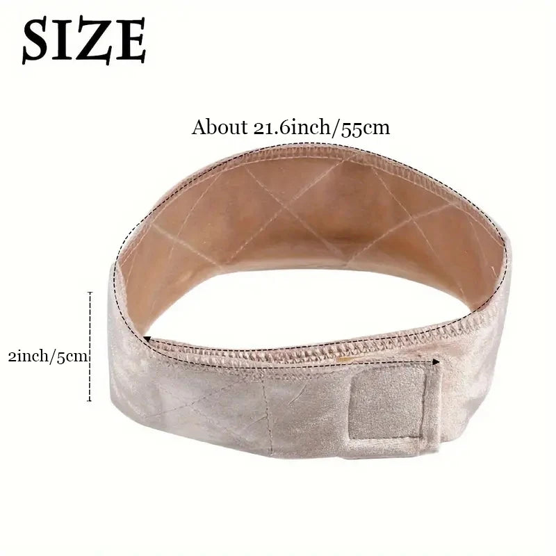 Wig grip headband with measurements