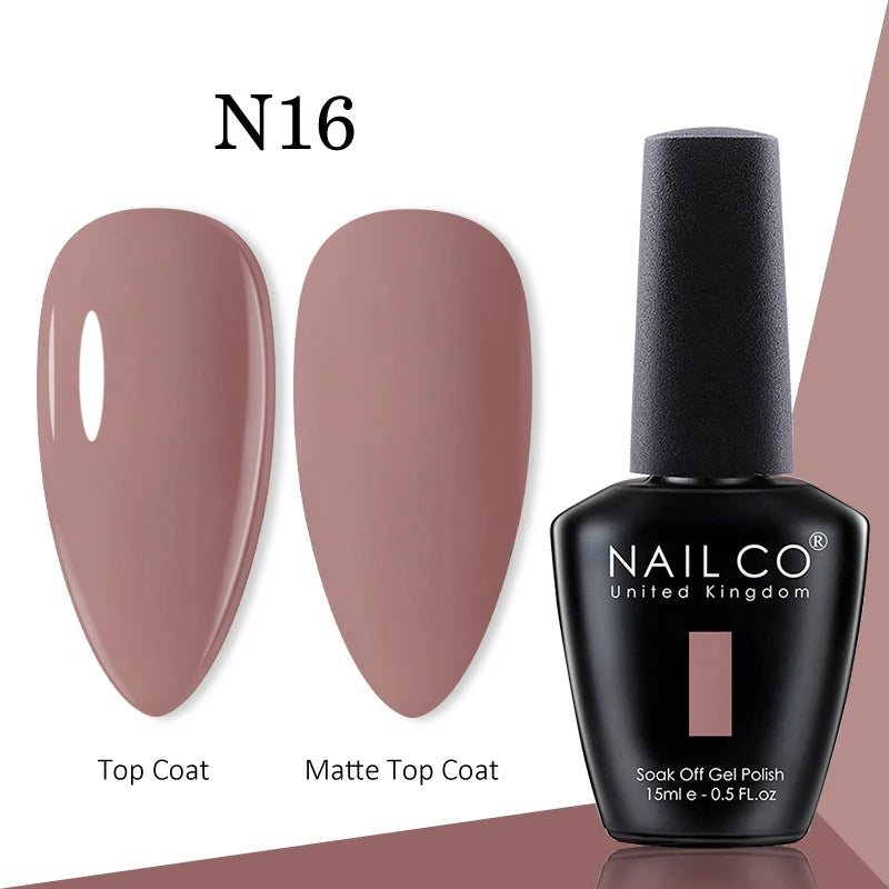 NAILCO gel polish bottle with numbered color samples