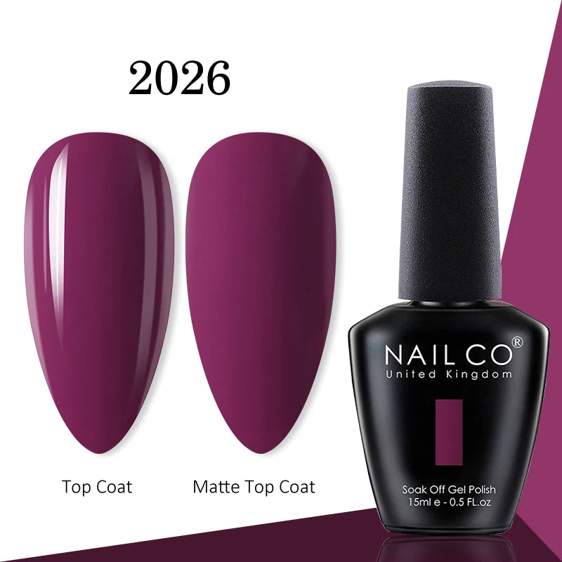 NAILCO gel polish bottle with numbered color samples