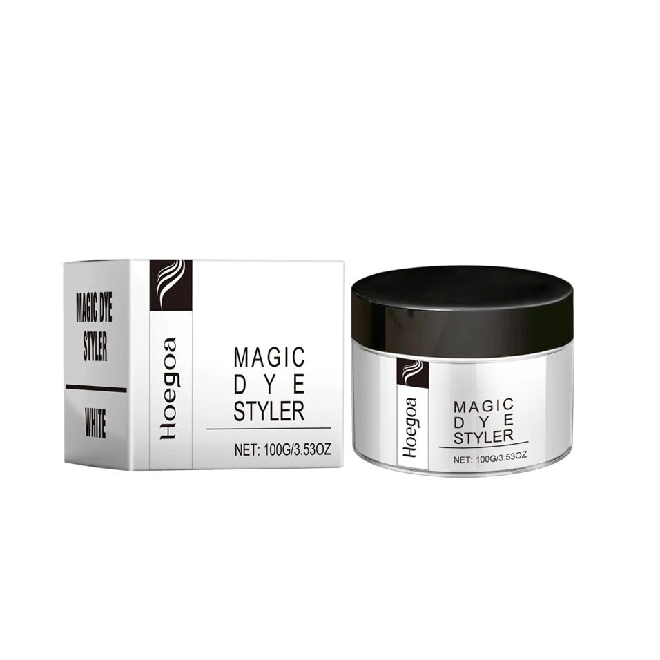 Hair color wax jar beside its box