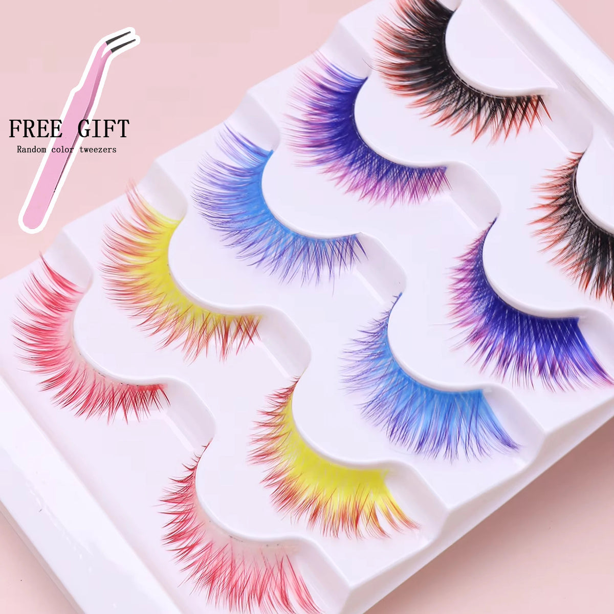 Cat-Eye Faux Mink-Style False Lashes – 5 Pairs