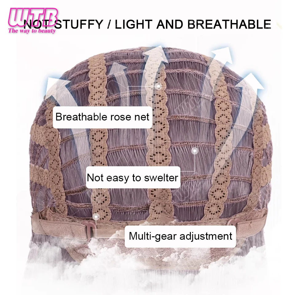 Inside of cosplay wig cap with mesh and adjustment details