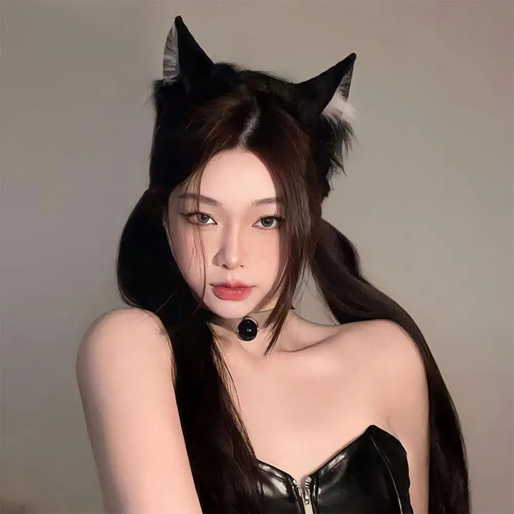 Plush Cat Ear Costume Headband - 7 Vibrant Colors
