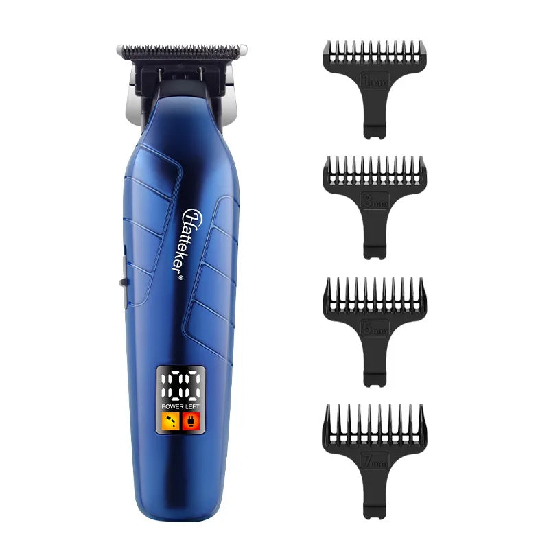 Electric hair clipper or trimmer kit with comb attachments