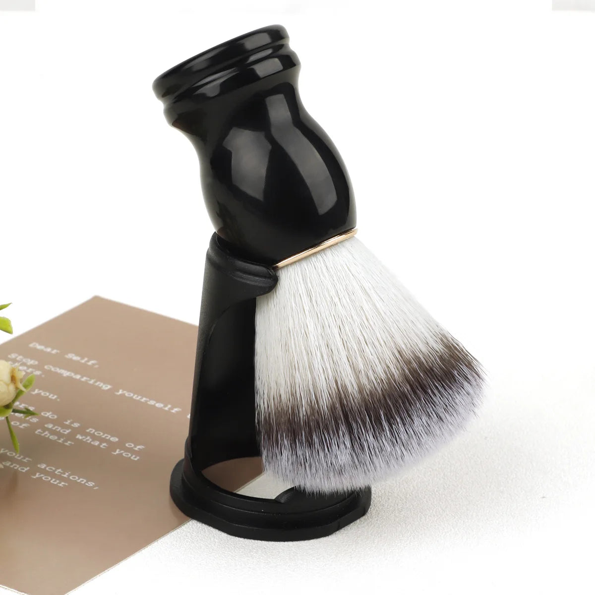Shaving brush shown upright