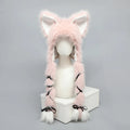 Y2K Cat Ear Plush Hat - Cute Braid Cosplay Cap- 9 Colors