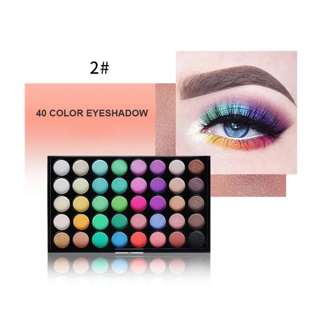 Eyeshadow palette with matching eye makeup example