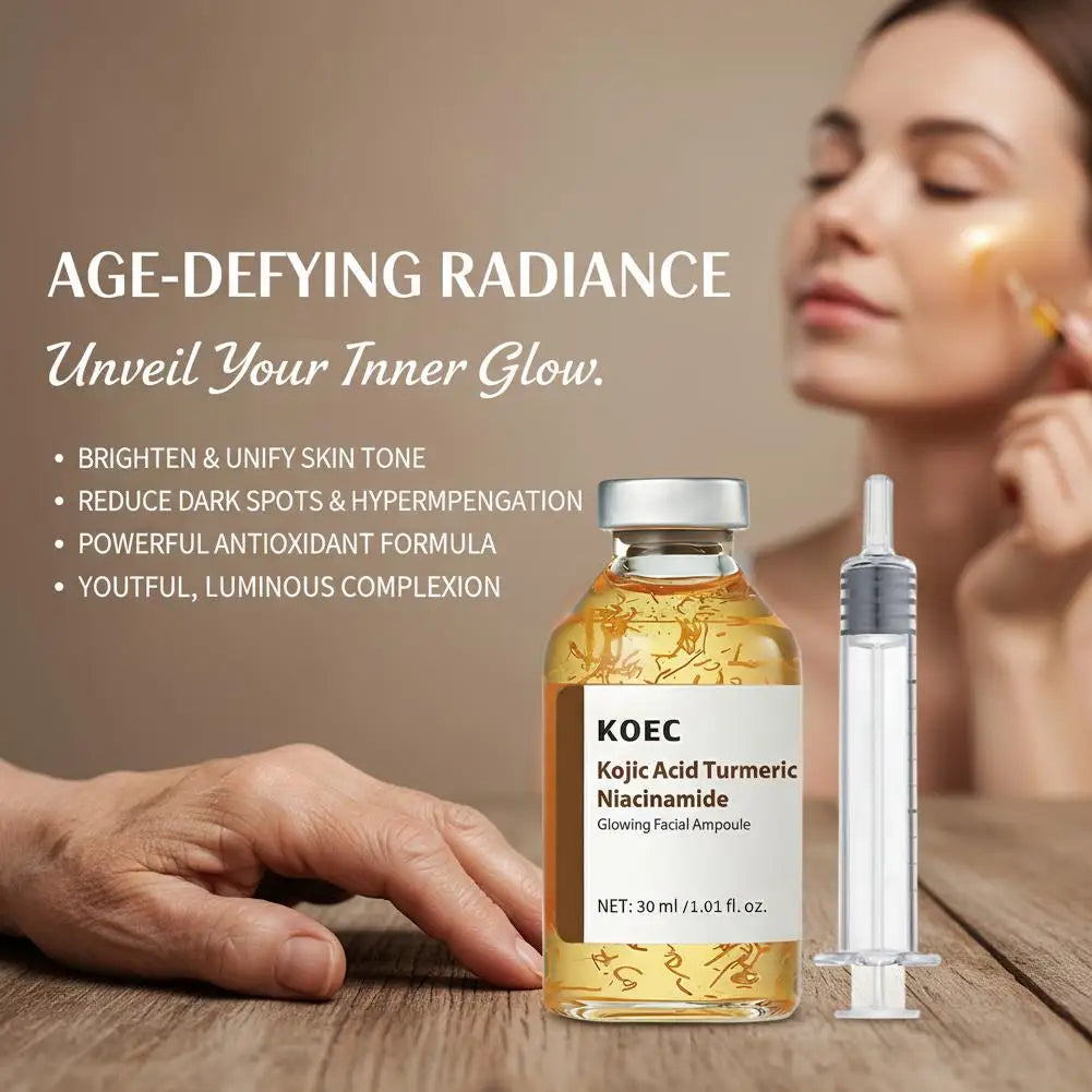 Facial ampoule bottles with applicator and product information