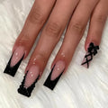 Decorated nail designs shown on hands