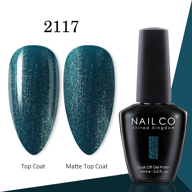 NAILCO gel polish bottle with numbered color samples
