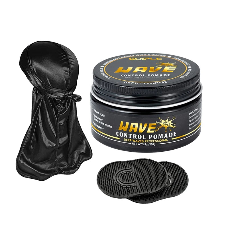 Wave styling product kit with brushes and caps