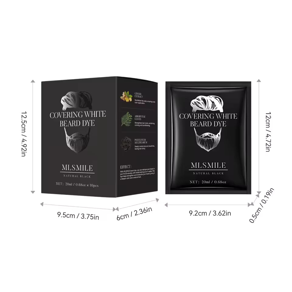MLSMILE Men's Plant-Based Beard Dye Cream