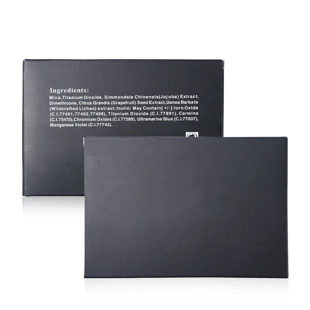 Closed black eyeshadow palette packaging
