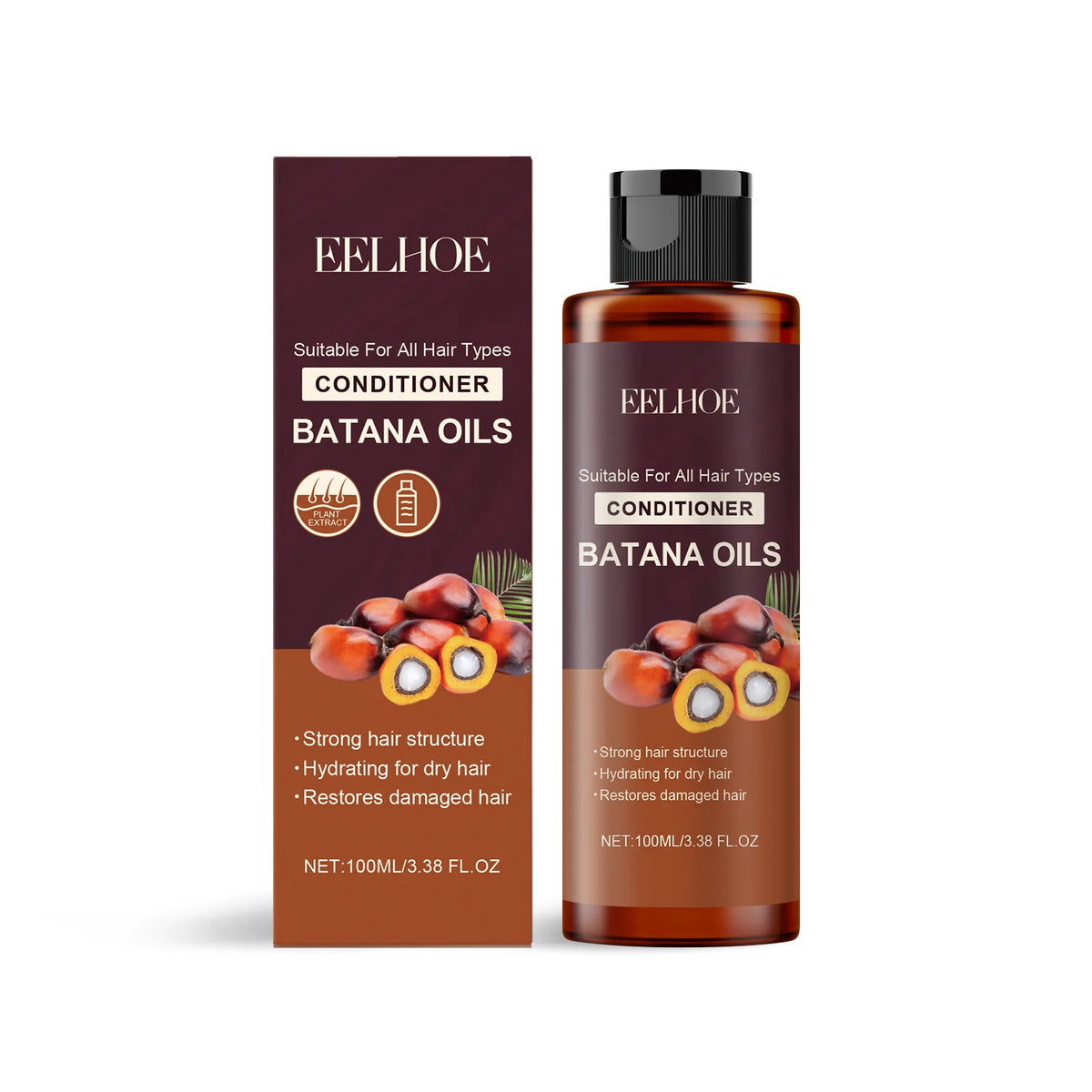 Batana hair care bottle or jar with matching packaging