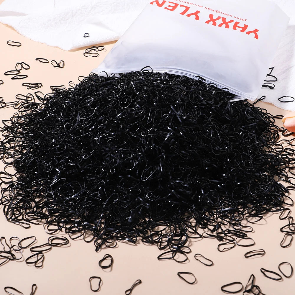 Colorful Mini Elastic Hair  Rubber Bands – 500 Pieces