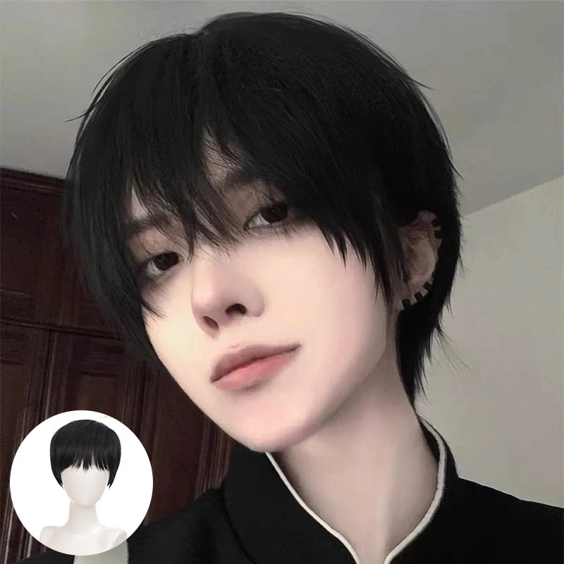 Short wig hairstyle shown on a model