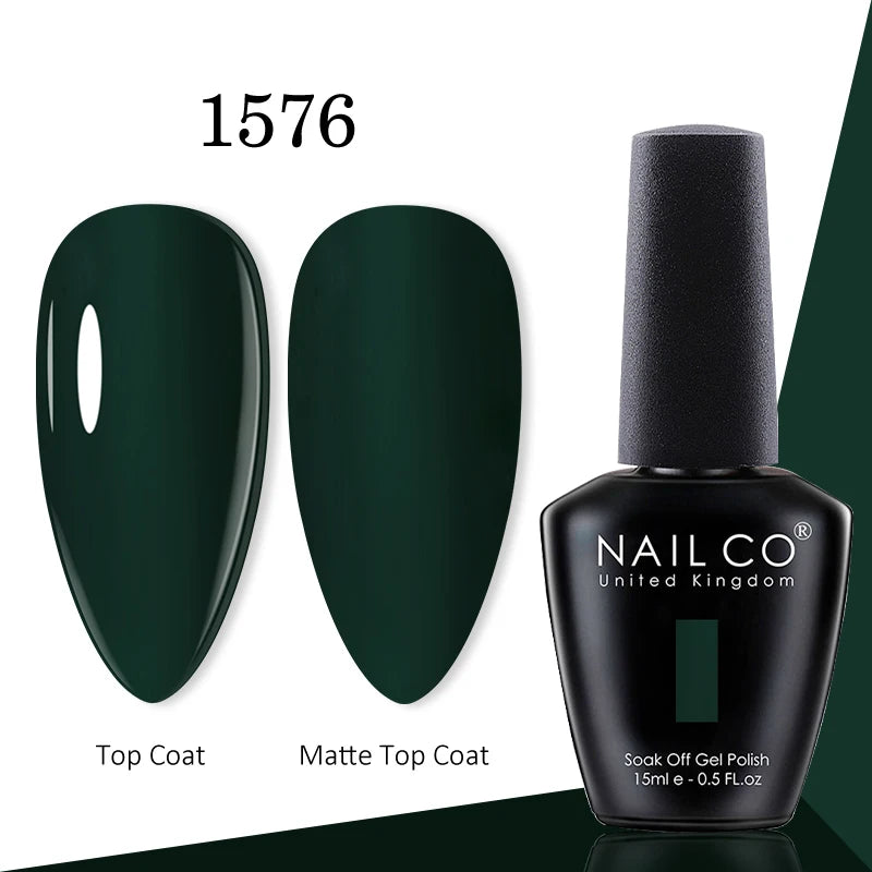 NAILCO gel polish bottle with numbered color samples
