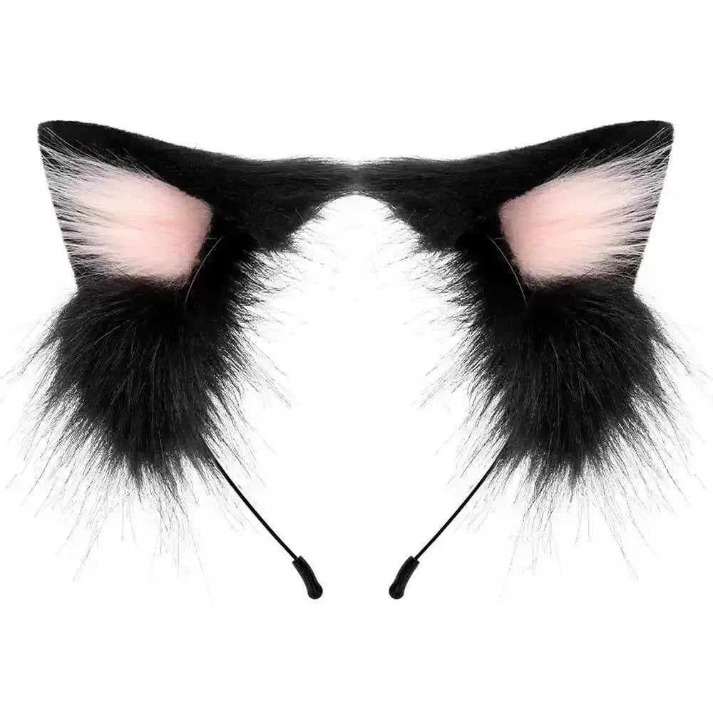 Plush Cat Ear Costume Headband - 7 Vibrant Colors