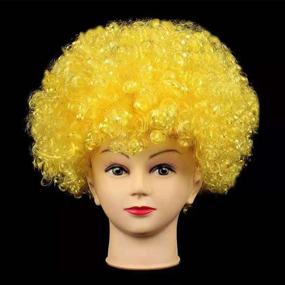 Curly costume wig shown on a mannequin