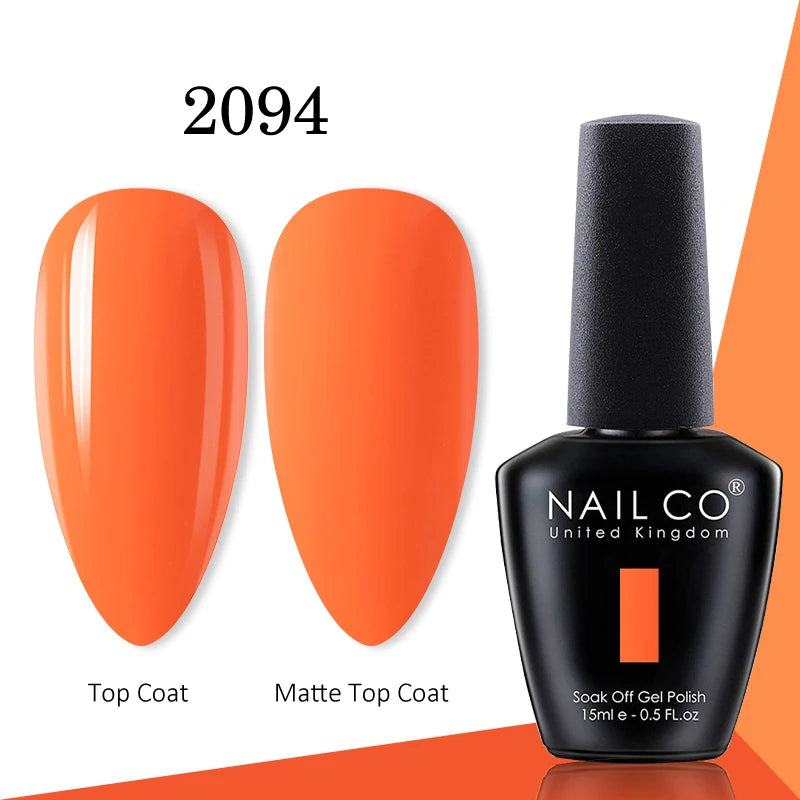 NAILCO gel polish bottle with numbered color samples