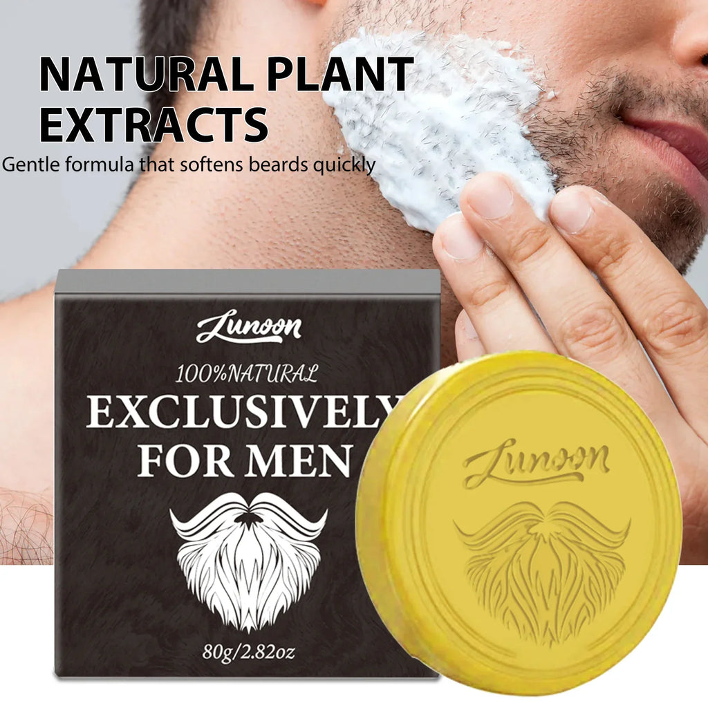 Shaving soap with lather and application examples