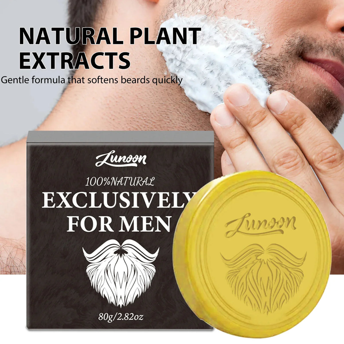 Shaving soap with lather and application examples