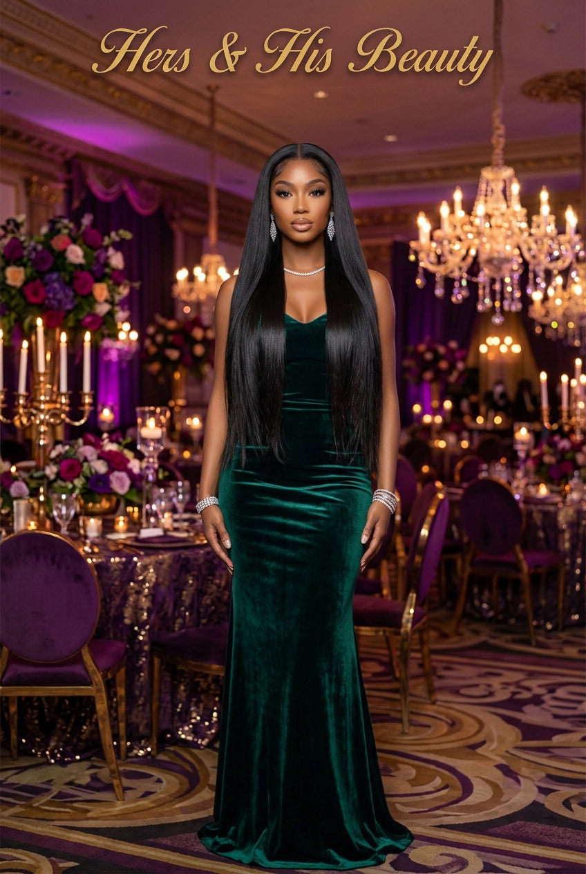 Inches to the Floor: Bone Straight Brazilian Remy Blend Wig -16 to 42"- Transparent Swiss HD Lace