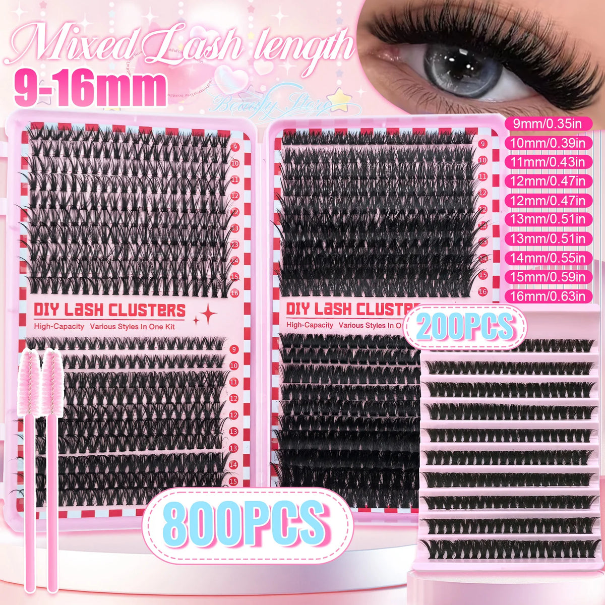 False eyelash trays with style and application examples