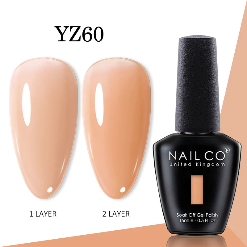 NAILCO gel polish bottle with numbered color samples