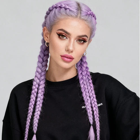 26" Straight Braiding Ponytail Extension - 17 Vibrant Colors