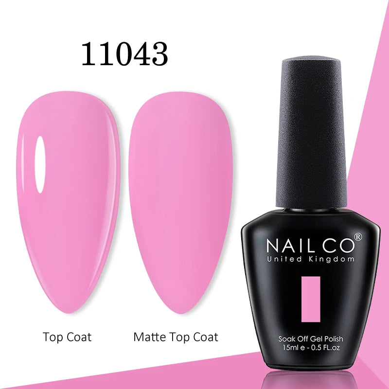 NAILCO gel polish bottle with numbered color samples