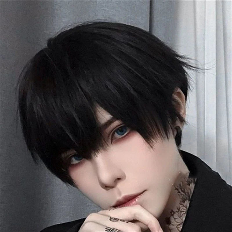 Short wig hairstyle shown on a model