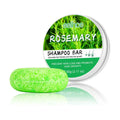 Shampoo bar beside its labeled tin