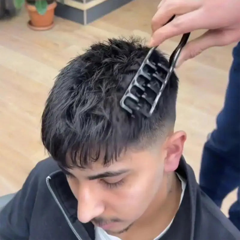 Styling combs with hairstyle and dimension examples