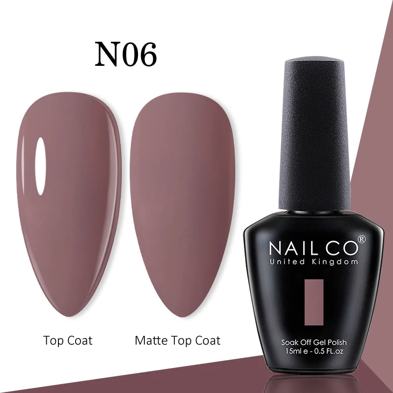 NAILCO gel polish bottle with numbered color samples